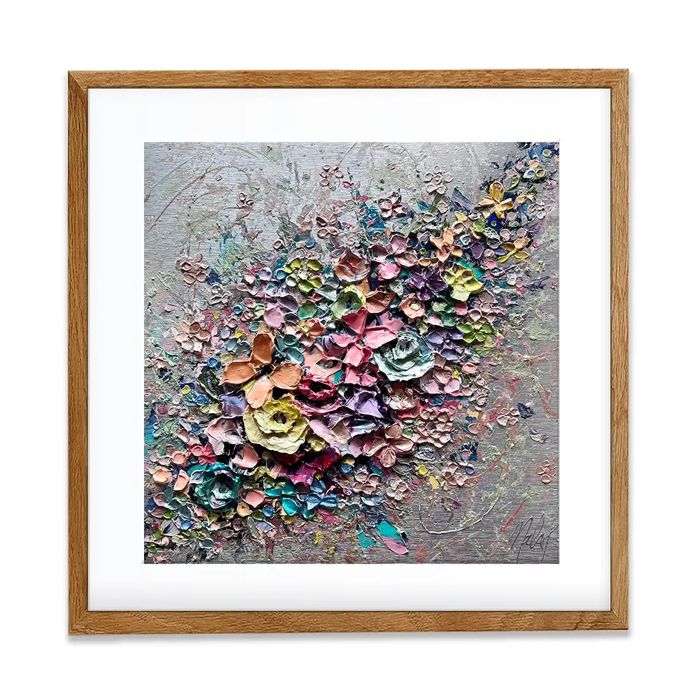 Electric Love Square Framed Art Print Electric Love Square Framed Art Print wall art product Nada Khatib