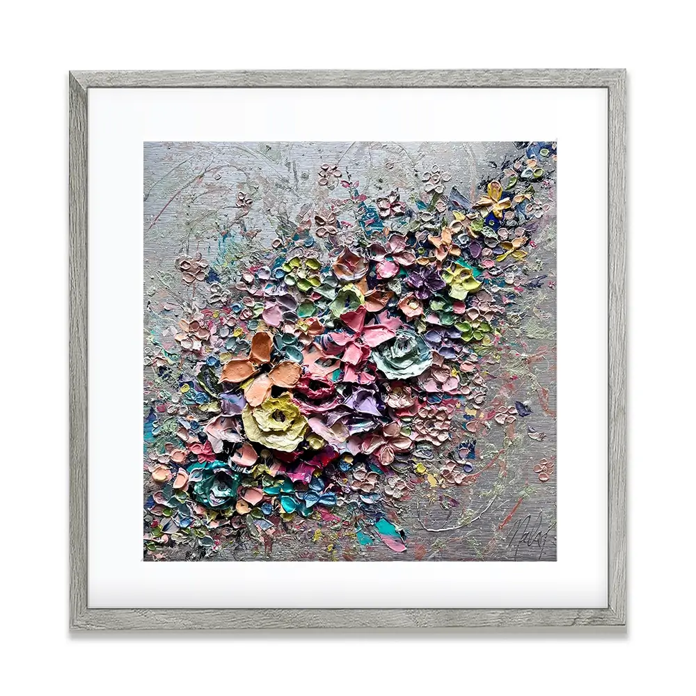 Electric Love Square Framed Art Print Electric Love Square Framed Art Print wall art product Nada Khatib