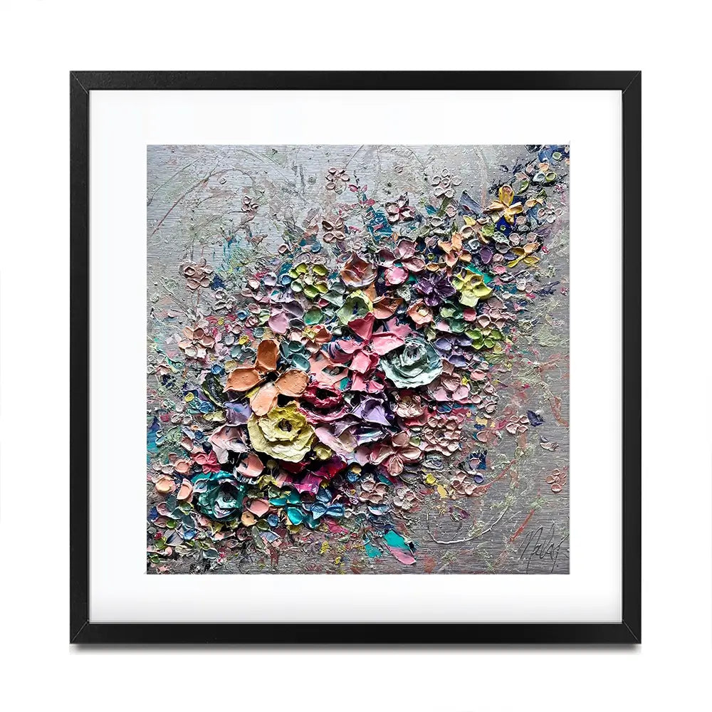 Electric Love Square Framed Art Print Electric Love Square Framed Art Print wall art product Nada Khatib