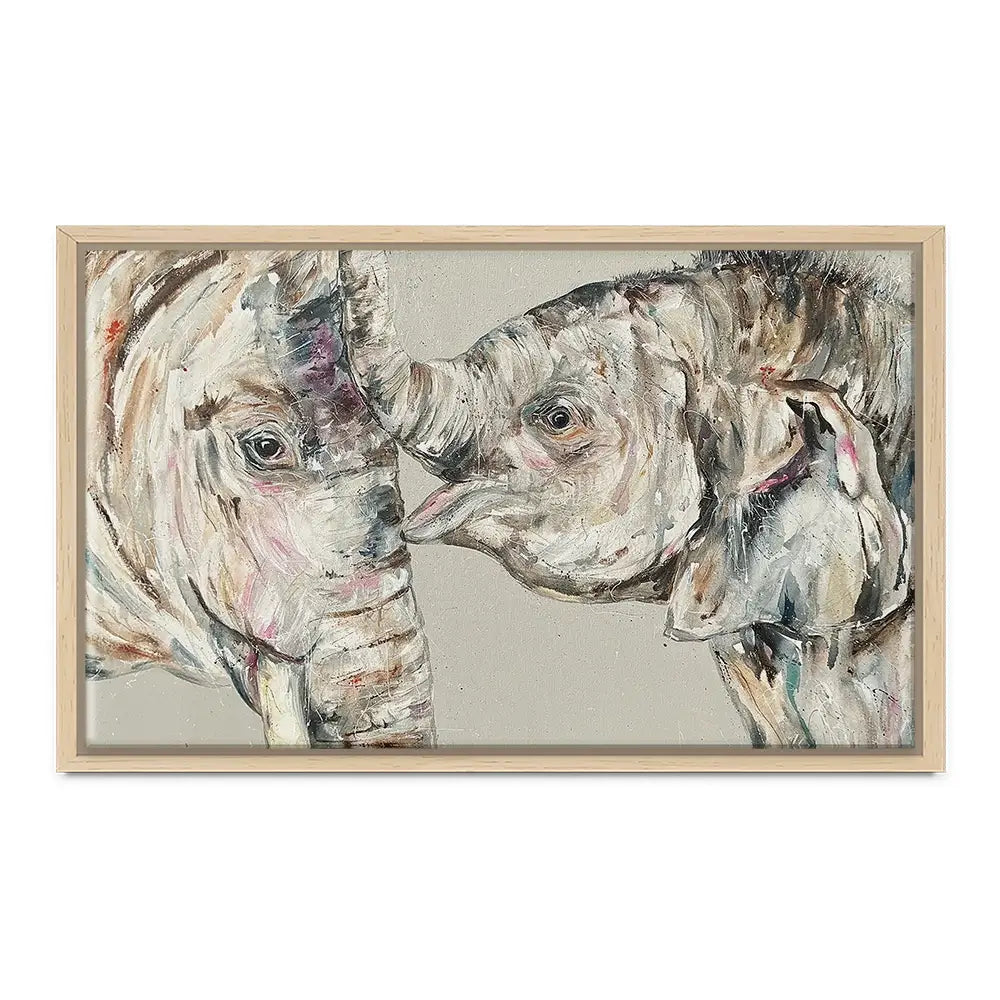 Elephant Bond Canvas Print Elephant Bond Canvas Print wall art product Nicola Jane Rowles