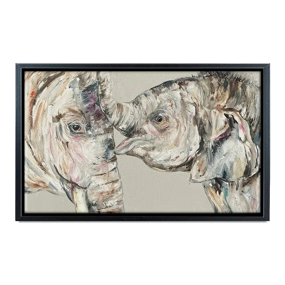 Elephant Bond Canvas Print Elephant Bond Canvas Print wall art product Nicola Jane Rowles