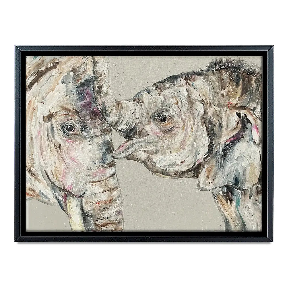 Elephant Bond Canvas Print Elephant Bond Canvas Print wall art product Nicola Jane Rowles