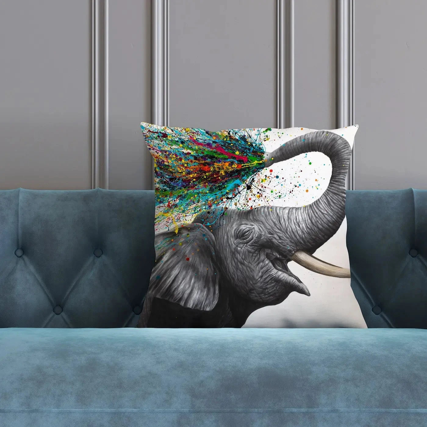 Elephant Elation Cushion Elephant Elation Cushion wall art product Ashvin Harrison