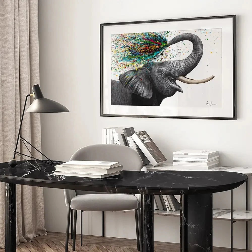 Elephant Elation Framed Art Print Elephant Elation Framed Art Print wall art product Ashvin Harrison