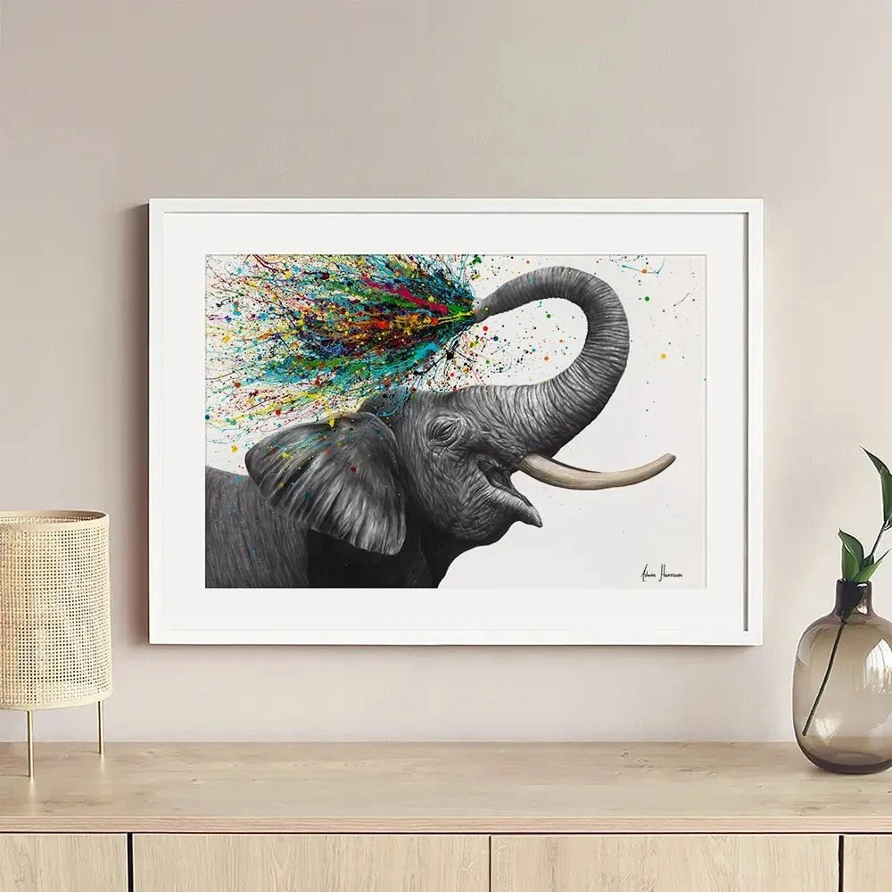 Elephant Elation Framed Art Print Elephant Elation Framed Art Print wall art product Ashvin Harrison