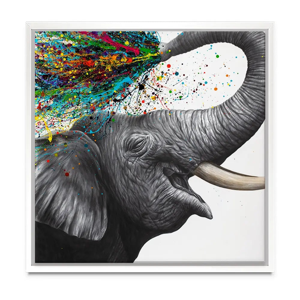 Elephant Elation Oversized Canvas Print Elephant Elation Oversized Canvas Print wall art product Art Print Shop