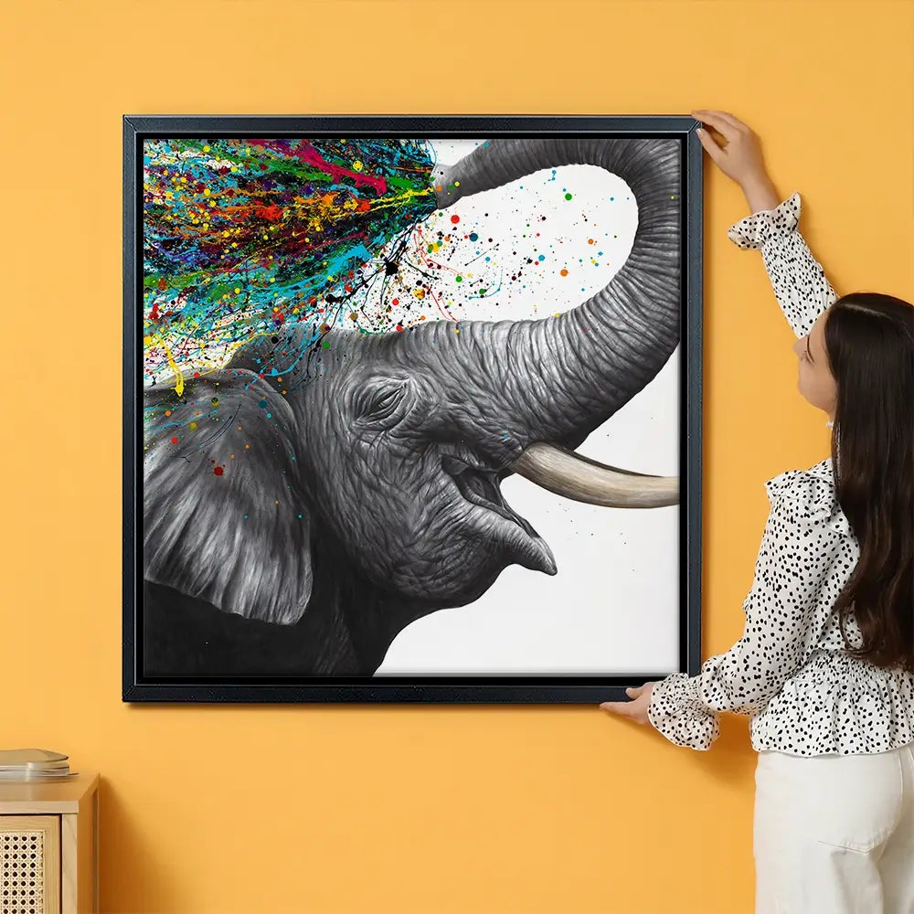Elephant Elation Oversized Canvas Print Elephant Elation Oversized Canvas Print wall art product Art Print Shop