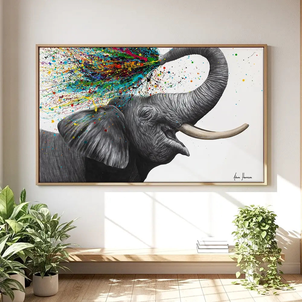 Elephant Elation Oversized Canvas Print Elephant Elation Oversized Canvas Print wall art product Art Print Shop