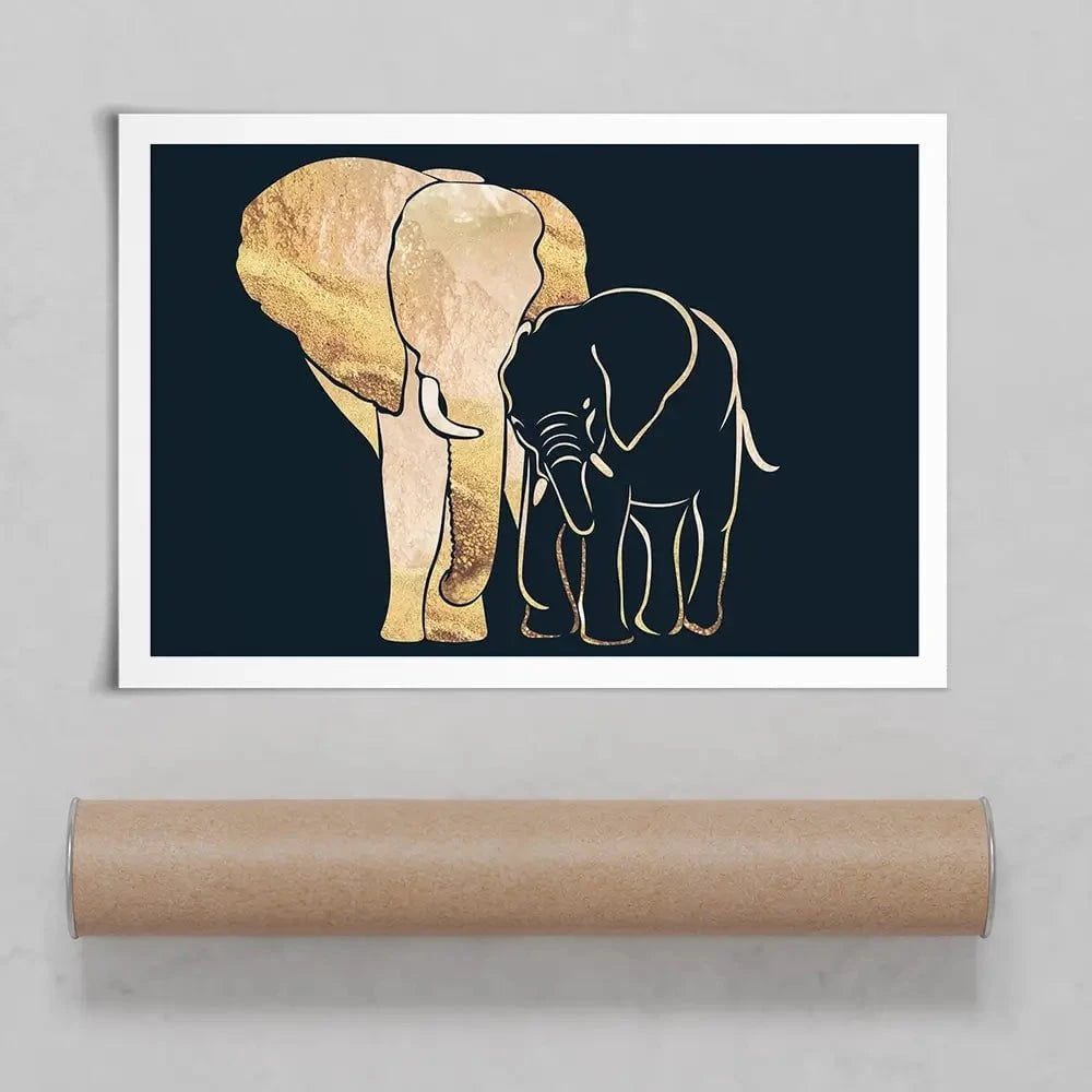 Elephant Embrace Art Print Elephant Embrace Art Print wall art product Sarah Manovski