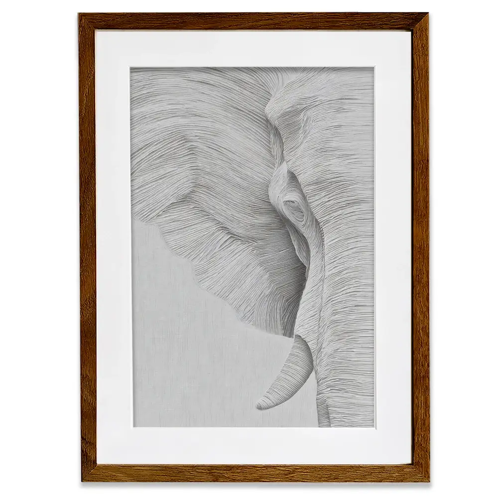 Elephant Line Work Framed Art Print Elephant Line Work Framed Art Print wall art product LSR Design Studio - Independent