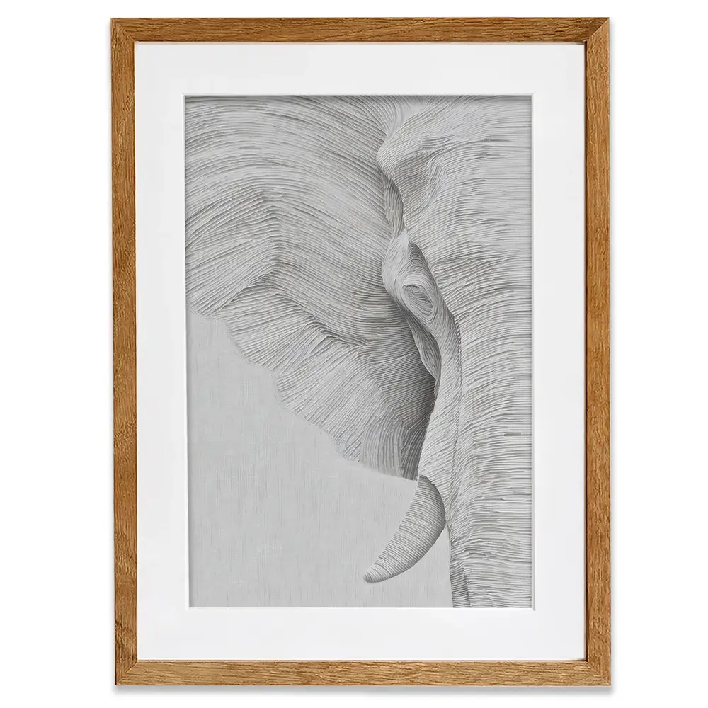 Elephant Line Work Framed Art Print Elephant Line Work Framed Art Print wall art product LSR Design Studio - Independent