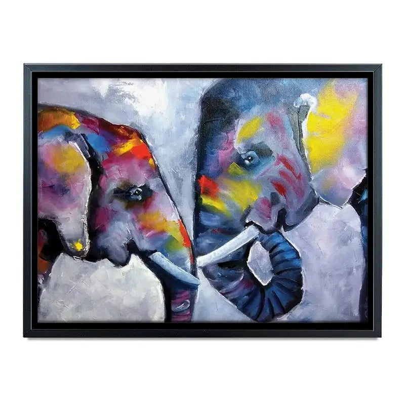 Elephant Pair Oil Painting Canvas Print Elephant Pair Oil Painting Canvas Print wall art product kumachenkova / Shutterstock