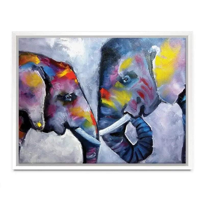Elephant Pair Oil Painting Canvas Print Elephant Pair Oil Painting Canvas Print wall art product kumachenkova / Shutterstock