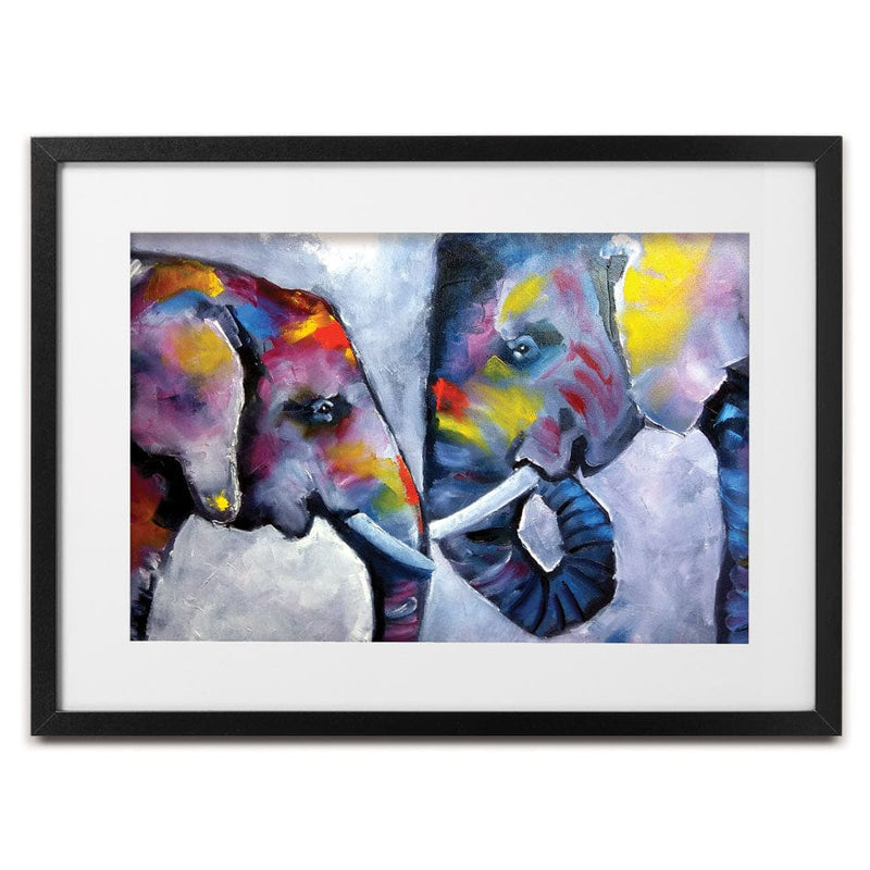 Elephant Pair Oil Painting Framed Art Print wall art product kumachenkova / Shutterstock