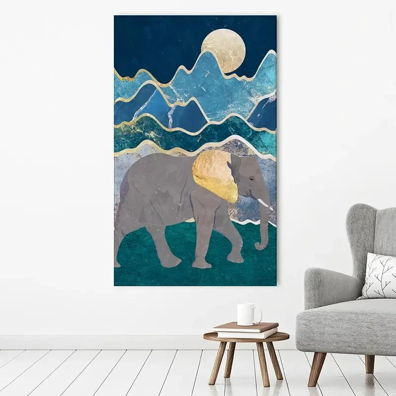 Elephants In The Mountains Canvas Print Elephants In The Mountains Canvas Print wall art product Sarah Manovski