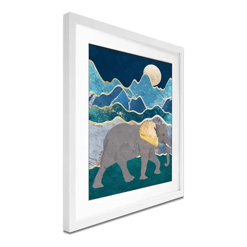 Elephants In The Mountains Framed Art Print Elephants In The Mountains Framed Art Print wall art product Sarah Manovski