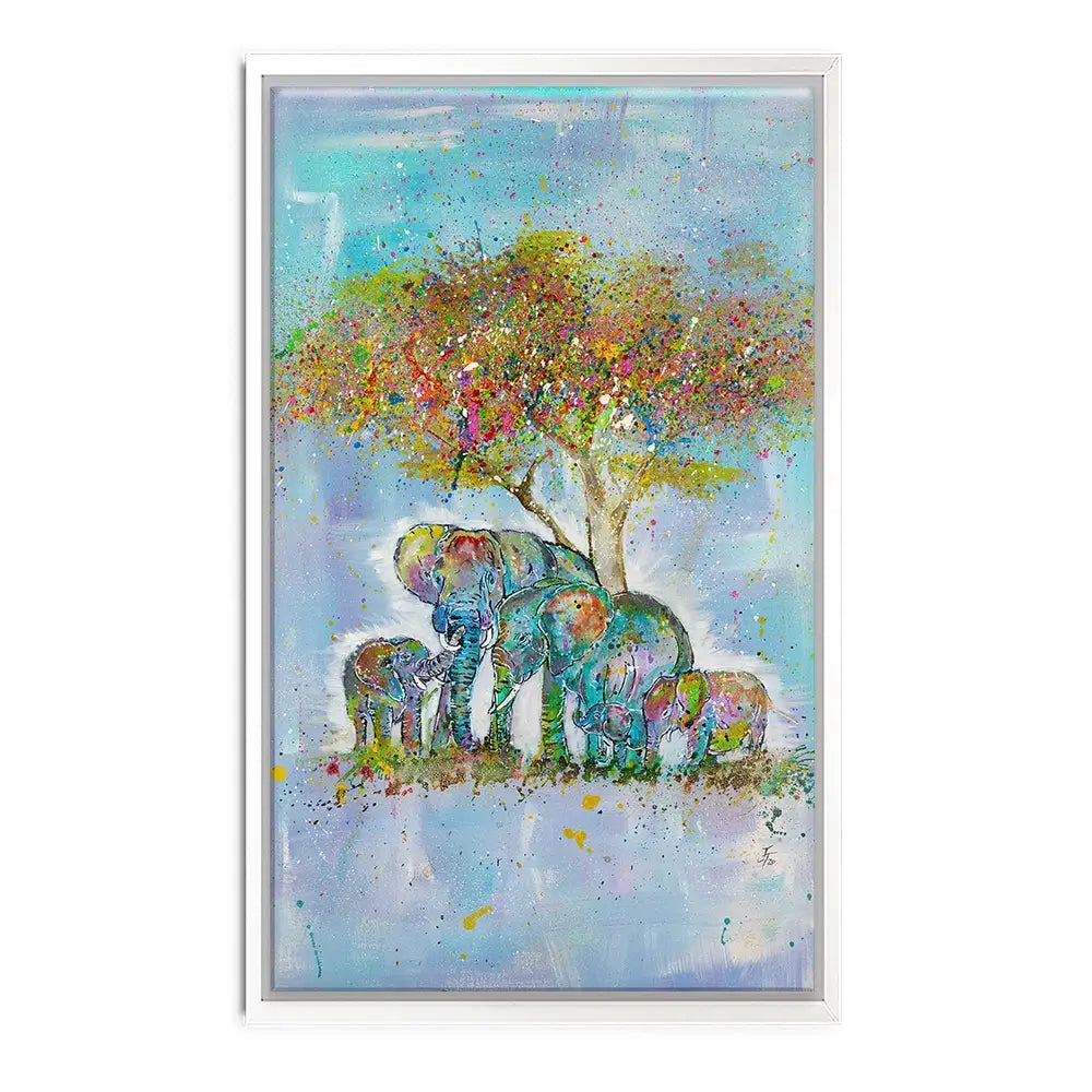 Elephants Under The Tree Canvas Print Elephants Under The Tree Canvas Print wall art product Jamie Taylor