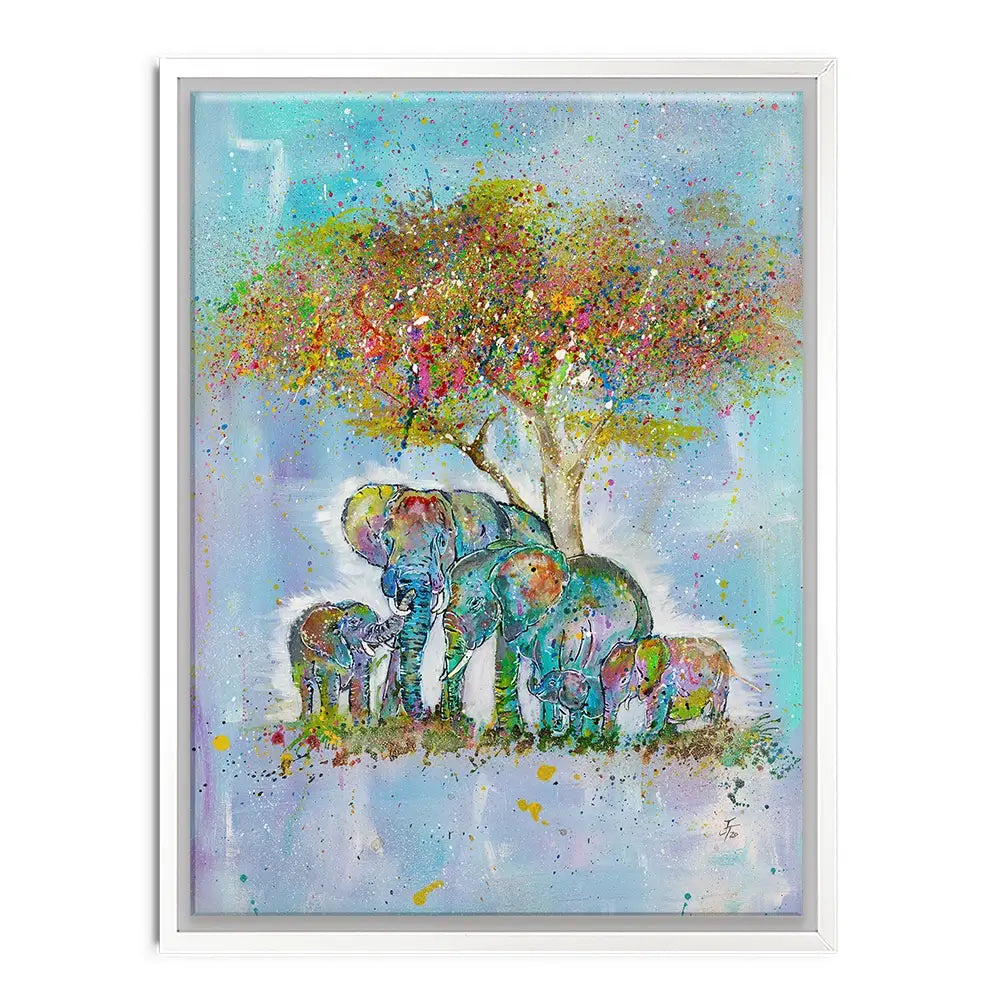 Elephants Under The Tree Canvas Print Elephants Under The Tree Canvas Print wall art product Jamie Taylor