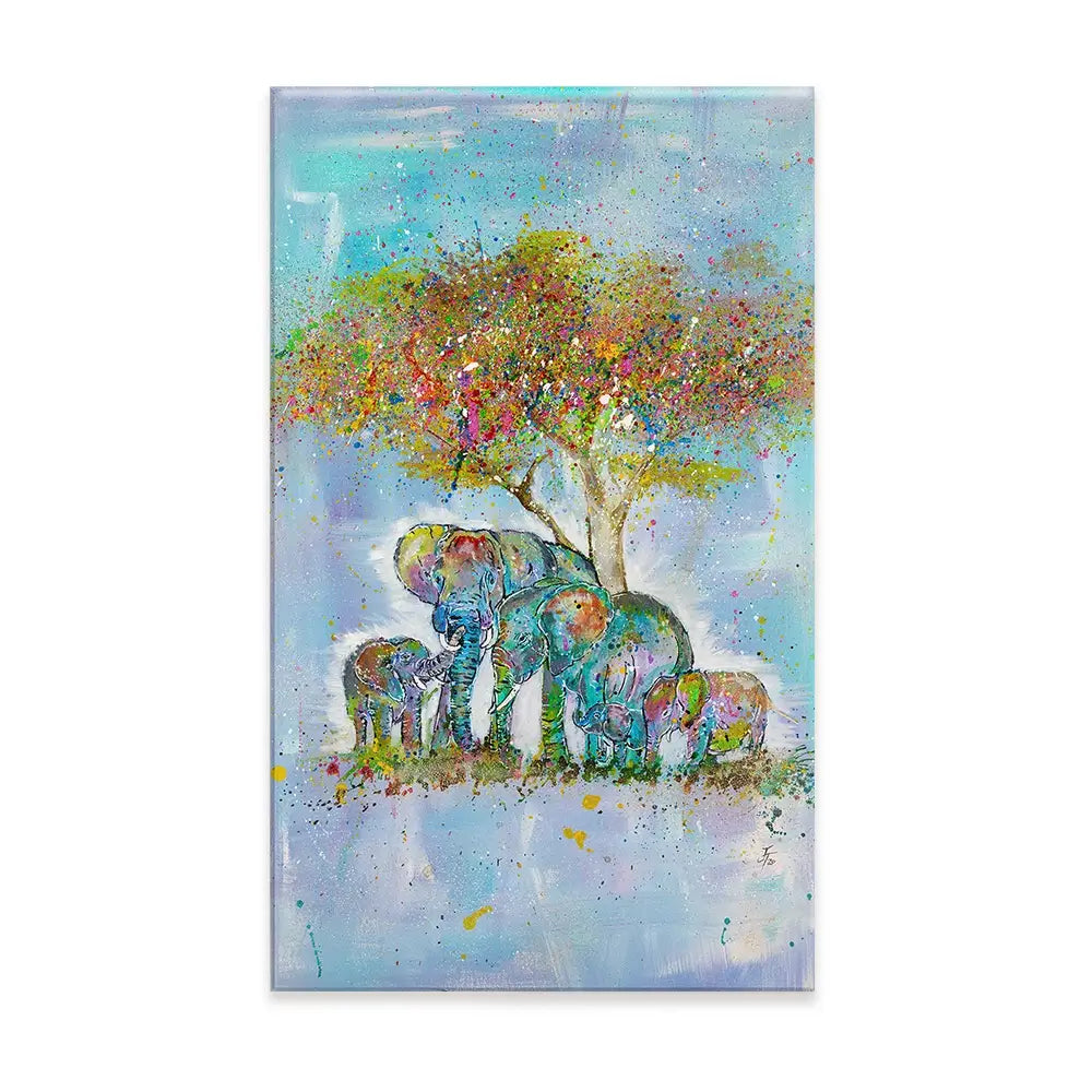 Elephants Under The Tree Canvas Print Elephants Under The Tree Canvas Print wall art product Jamie Taylor