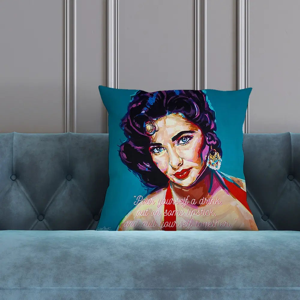 Elizabeth Taylor Cushion Elizabeth Taylor Cushion wall art product Juliet Stockton