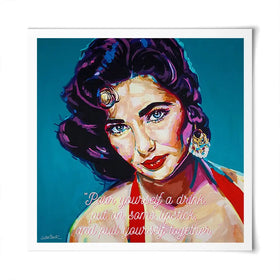 Elizabeth Taylor Square Art Print Elizabeth Taylor Square Art Print wall art product Juliet Stockton