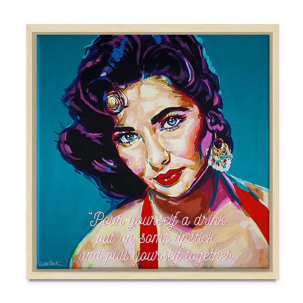 Elizabeth Taylor Square Canvas Print Elizabeth Taylor Square Canvas Print wall art product Juliet Stockton