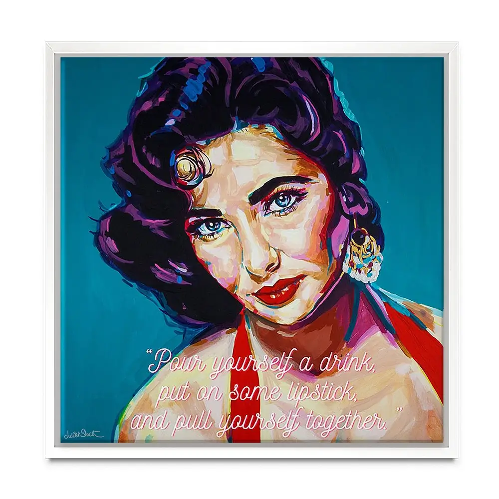 Elizabeth Taylor Square Canvas Print Elizabeth Taylor Square Canvas Print wall art product Juliet Stockton