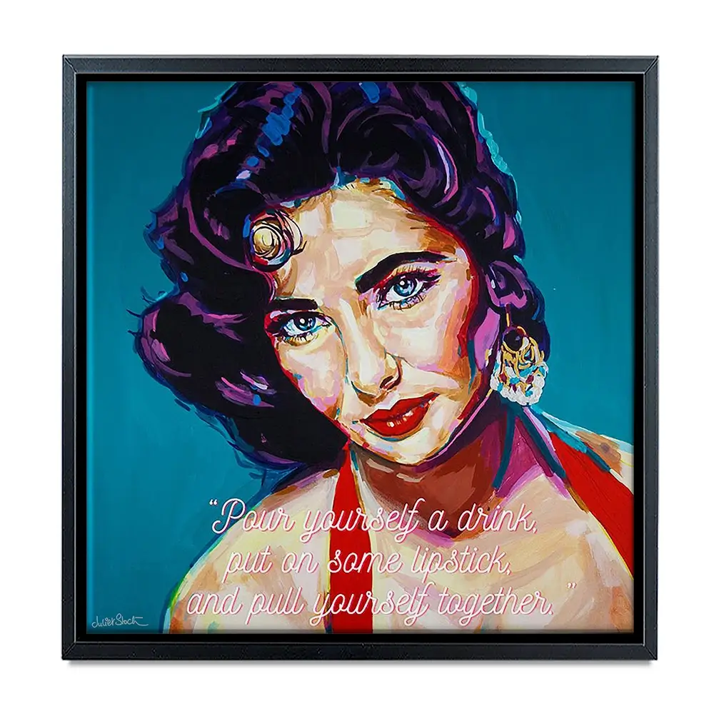 Elizabeth Taylor Square Canvas Print Elizabeth Taylor Square Canvas Print wall art product Juliet Stockton