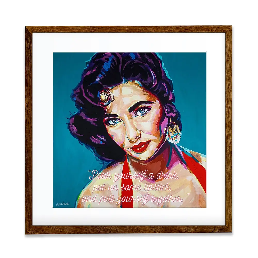 Elizabeth Taylor Square Framed Art Print Elizabeth Taylor Square Framed Art Print wall art product Juliet Stockton