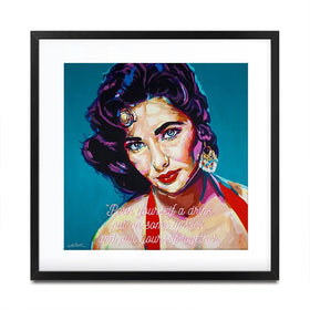 Elizabeth Taylor Square Framed Art Print Elizabeth Taylor Square Framed Art Print wall art product Juliet Stockton