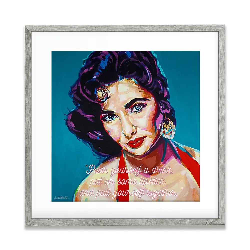 Elizabeth Taylor Square Framed Art Print Elizabeth Taylor Square Framed Art Print wall art product Juliet Stockton