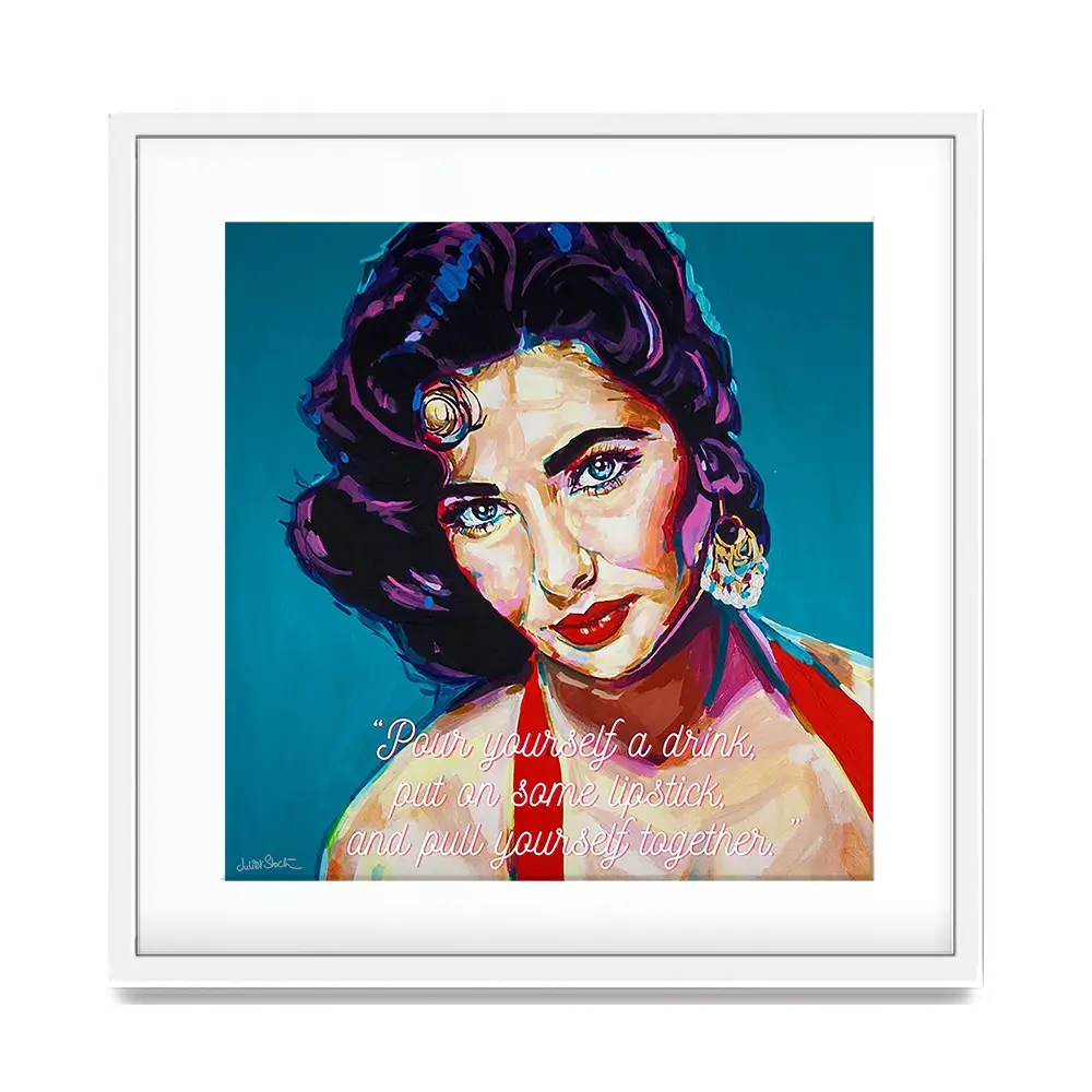 Elizabeth Taylor Square Framed Art Print Elizabeth Taylor Square Framed Art Print wall art product Juliet Stockton