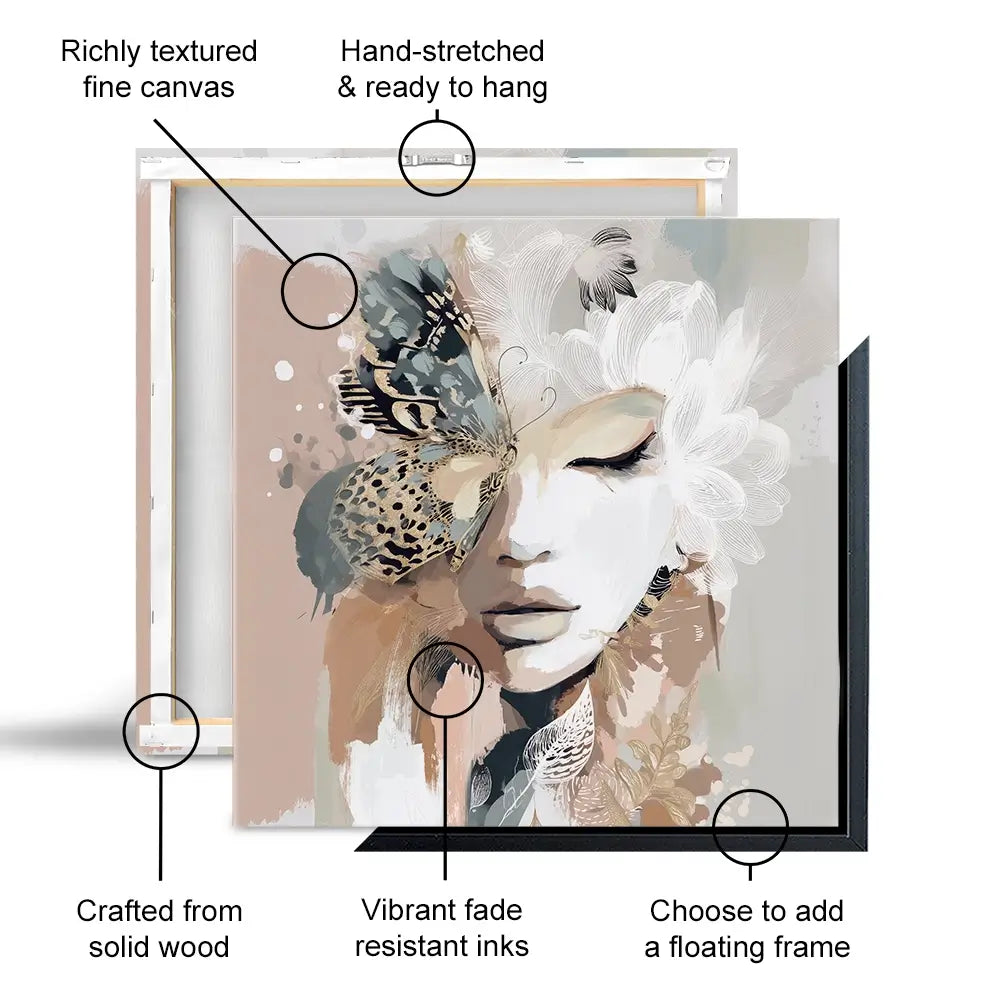 Ellie Bloom Oversized Square Canvas Print Ellie Bloom Oversized Square Canvas Print wall art product Bella Eve
