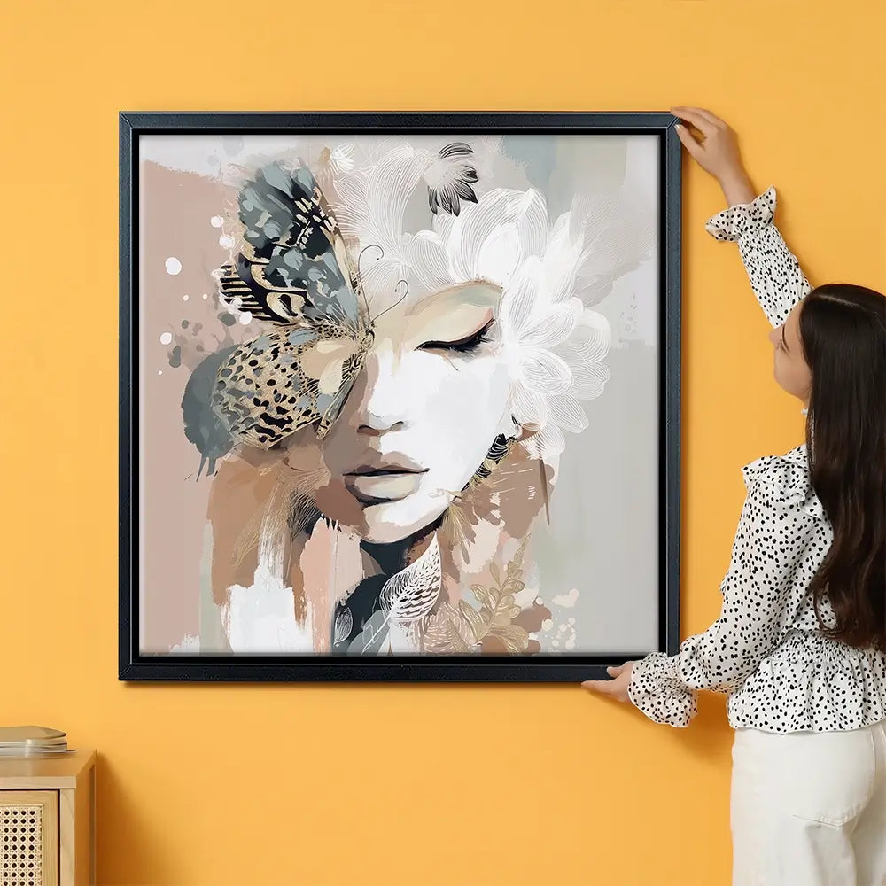 Ellie Bloom Oversized Square Canvas Print Ellie Bloom Oversized Square Canvas Print wall art product Bella Eve