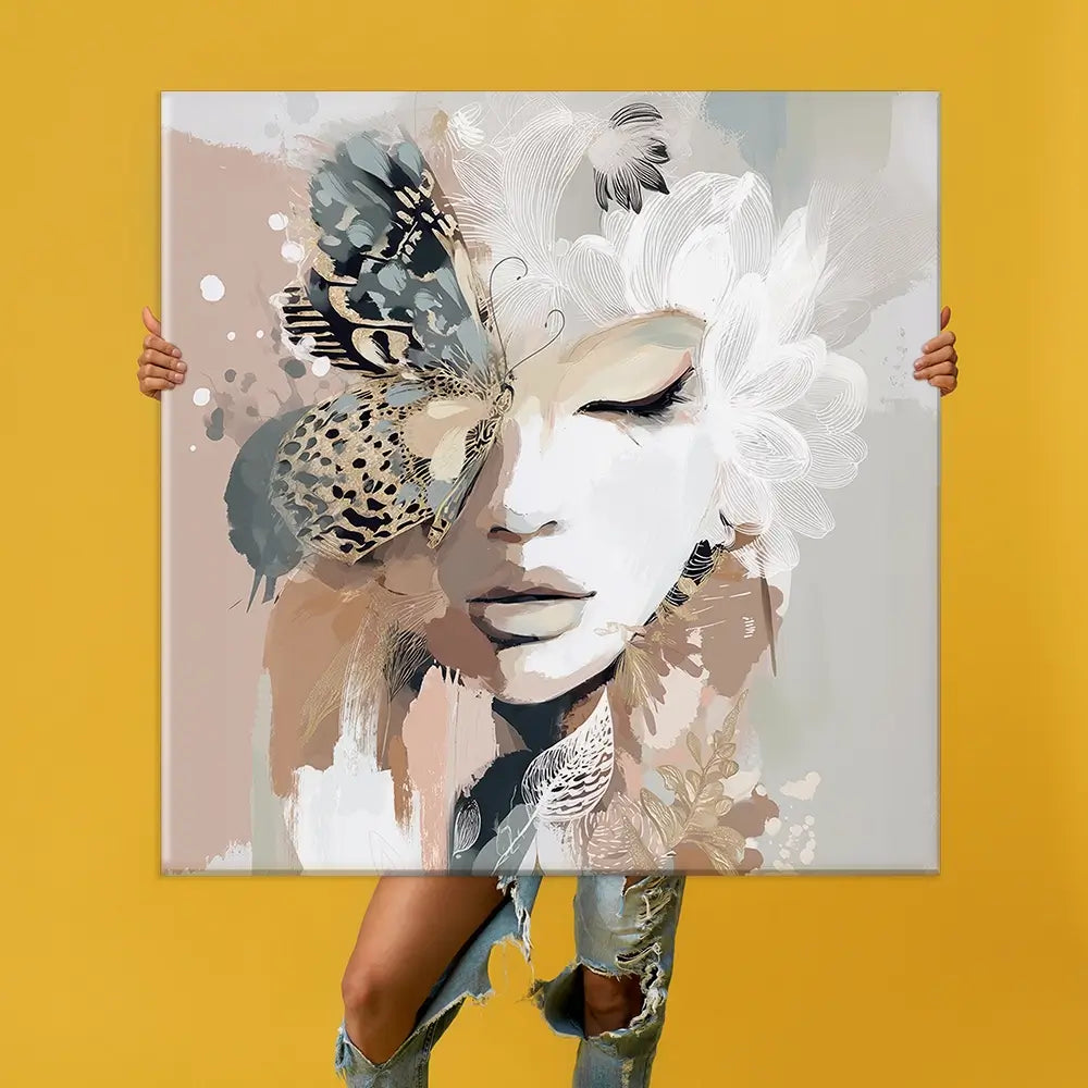 Ellie Bloom Oversized Square Canvas Print Ellie Bloom Oversized Square Canvas Print wall art product Bella Eve