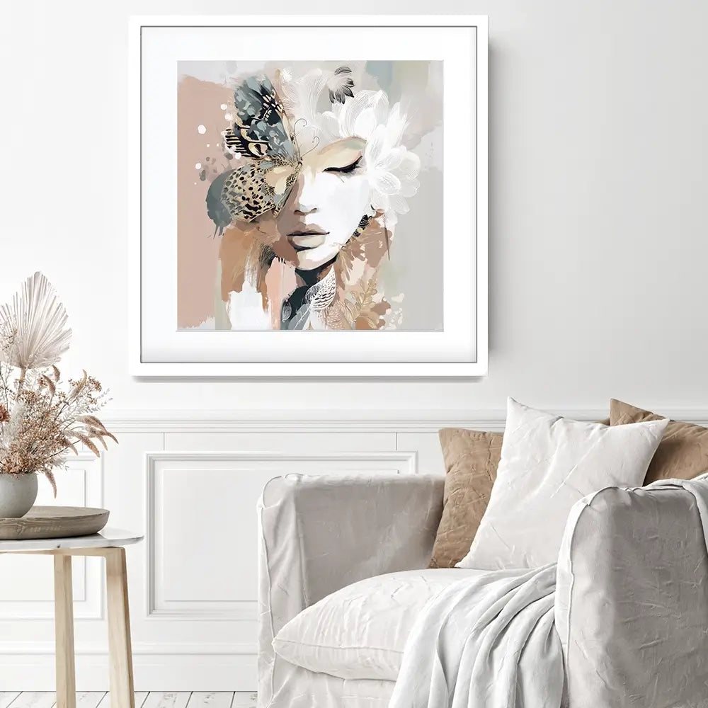 Ellie Bloom Square Framed Art Print Ellie Bloom Square Framed Art Print wall art product Bella Eve