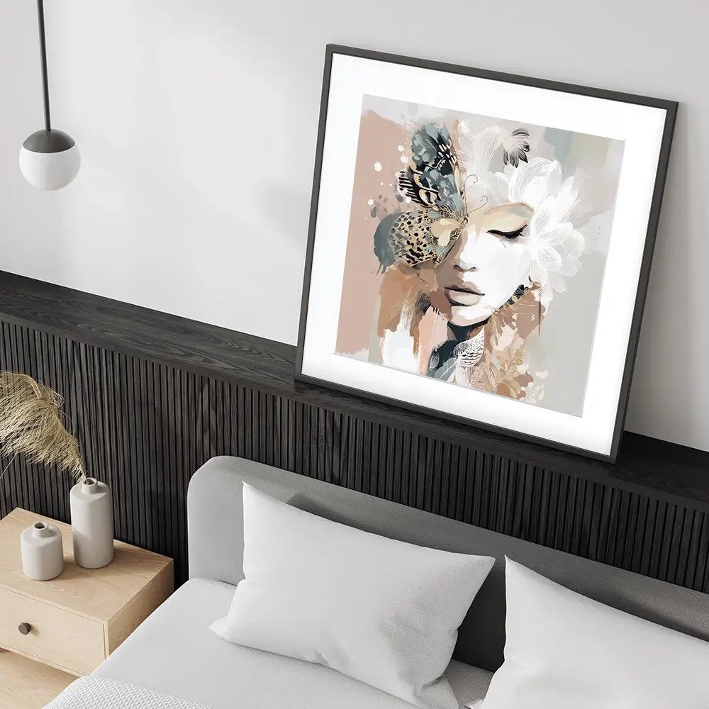 Ellie Bloom Square Framed Art Print Ellie Bloom Square Framed Art Print wall art product Bella Eve