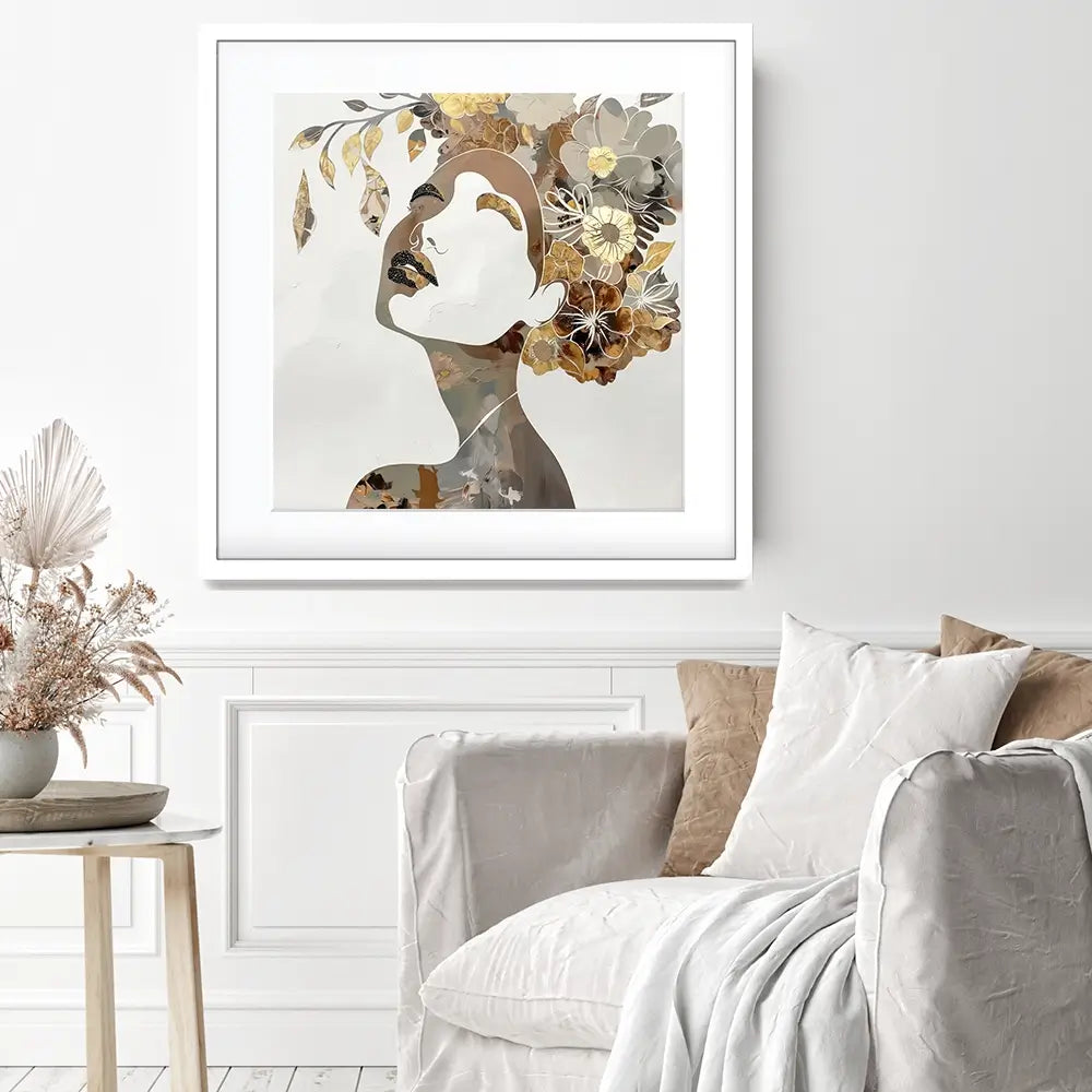 Elouise Square Framed Art Print Elouise Square Framed Art Print wall art product Bella Eve