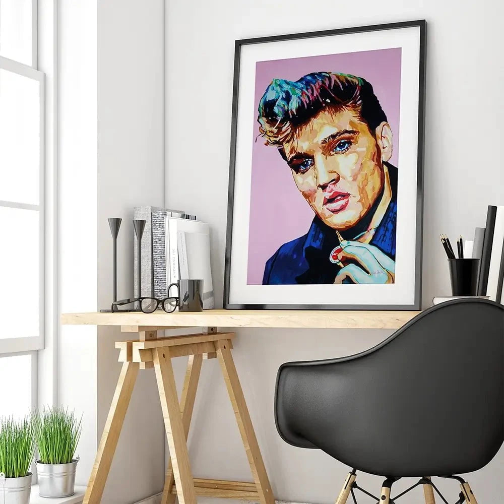 Elvis Framed Art Print Elvis Framed Art Print wall art product Juliet Stockton
