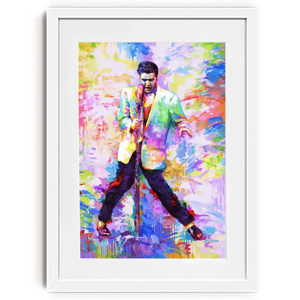 Elvis Presley Framed Art Print Elvis Presley Framed Art Print wall art product Leon Devenice