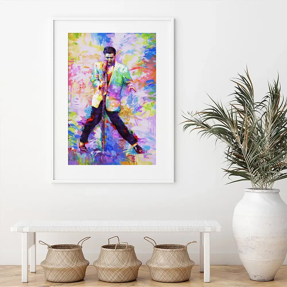 Elvis Presley Framed Art Print Elvis Presley Framed Art Print wall art product Leon Devenice