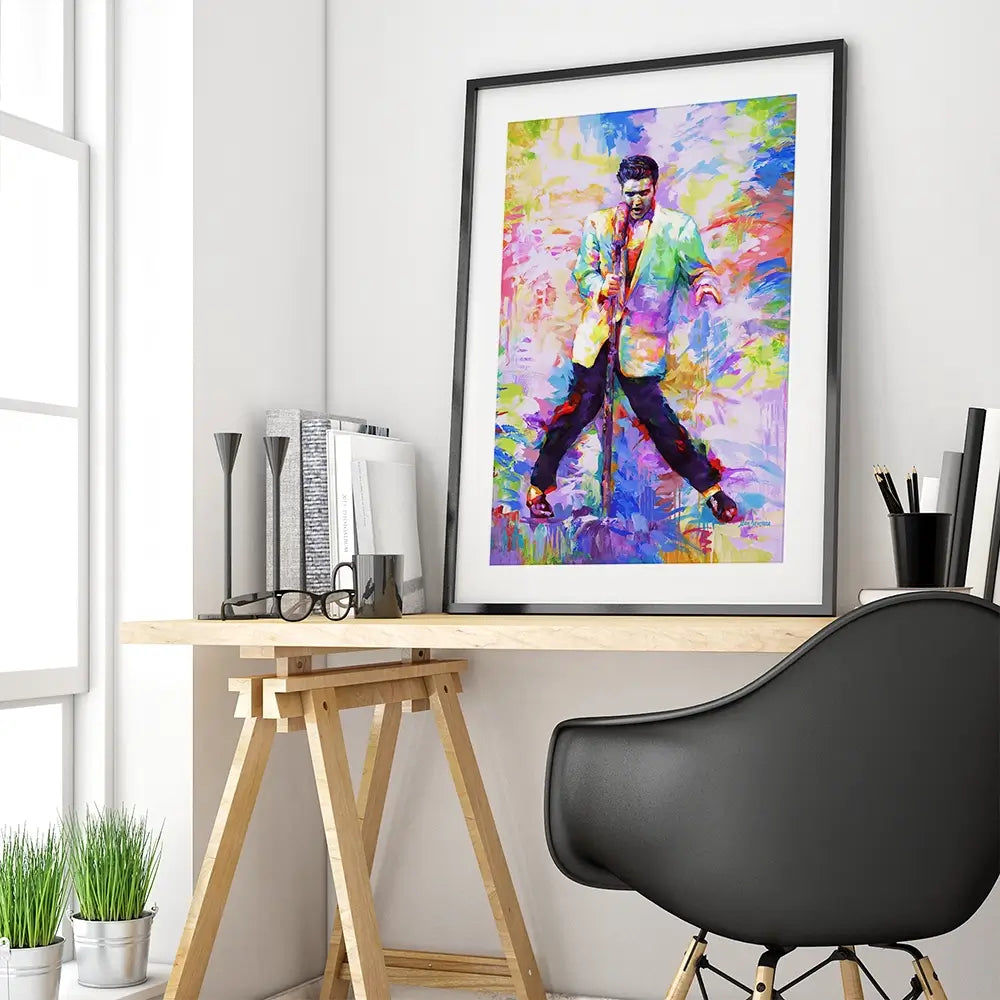 Elvis Presley Framed Art Print Elvis Presley Framed Art Print wall art product Leon Devenice