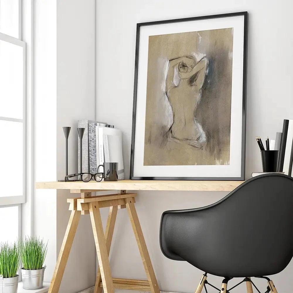 Embellished Contemporary Figure Framed Art Print Embellished Contemporary Figure Framed Art Print wall art product Ethan Harper