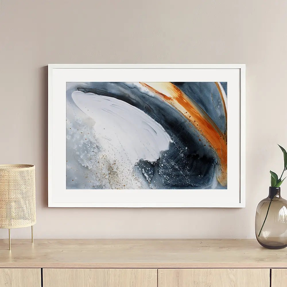 Ember Through The Frost Framed Art Print Ember Through The Frost Framed Art Print wall art product Studio Paint-Ing