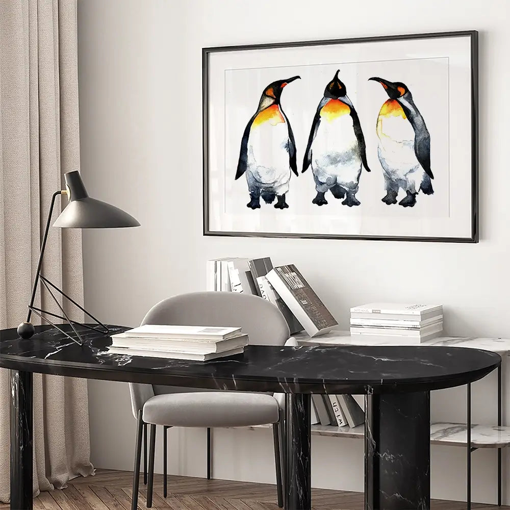 Emperor Penguins Framed Art Print Emperor Penguins Framed Art Print wall art product Kovaleva Galina / Shutterstock