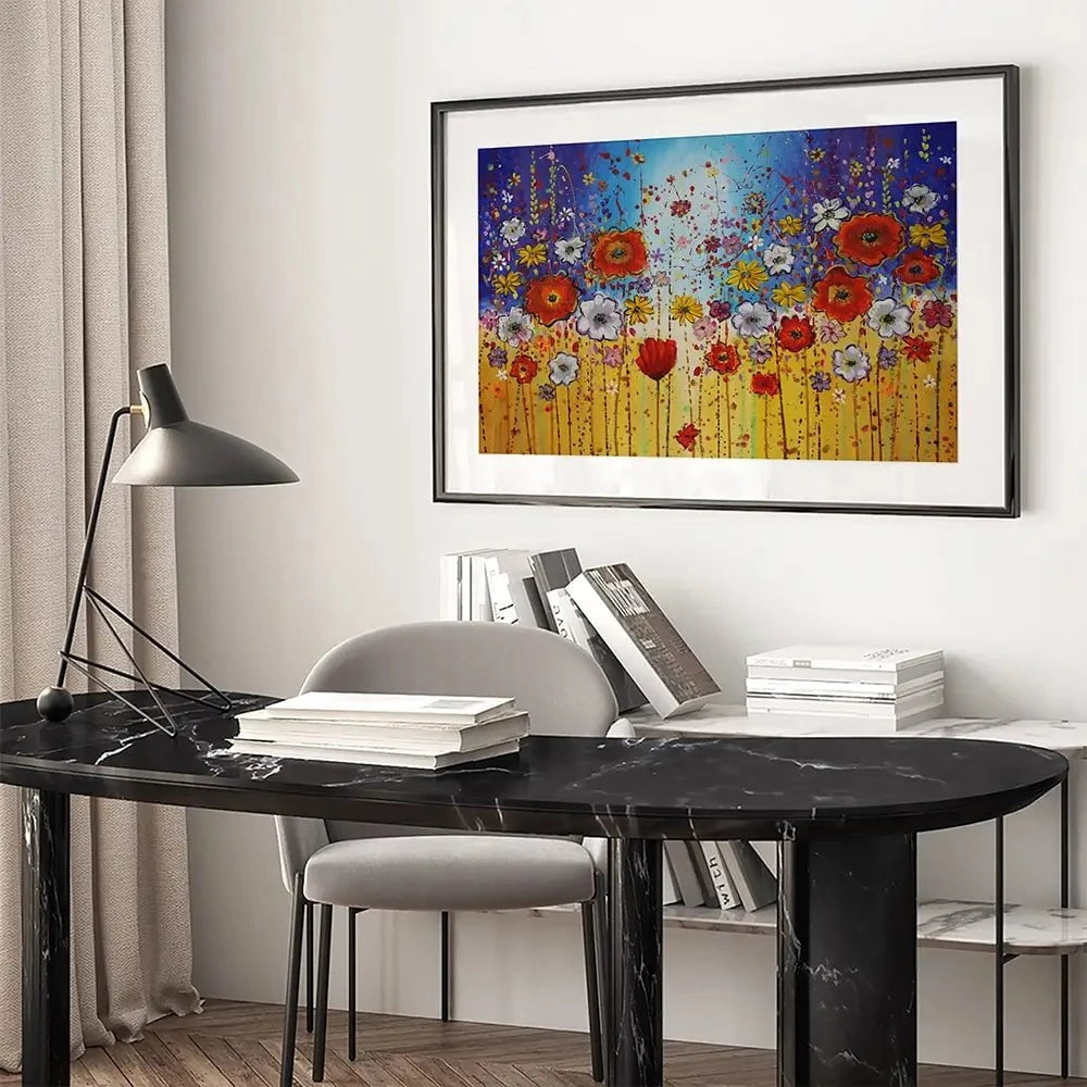 Energy Flowers Framed Art Print Energy Flowers Framed Art Print wall art product Maria Moretti