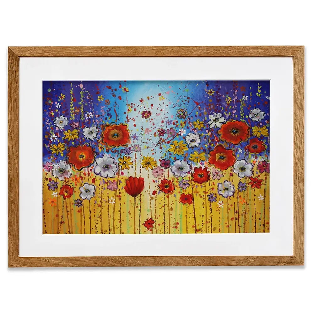 Energy Flowers Framed Art Print Energy Flowers Framed Art Print wall art product Maria Moretti