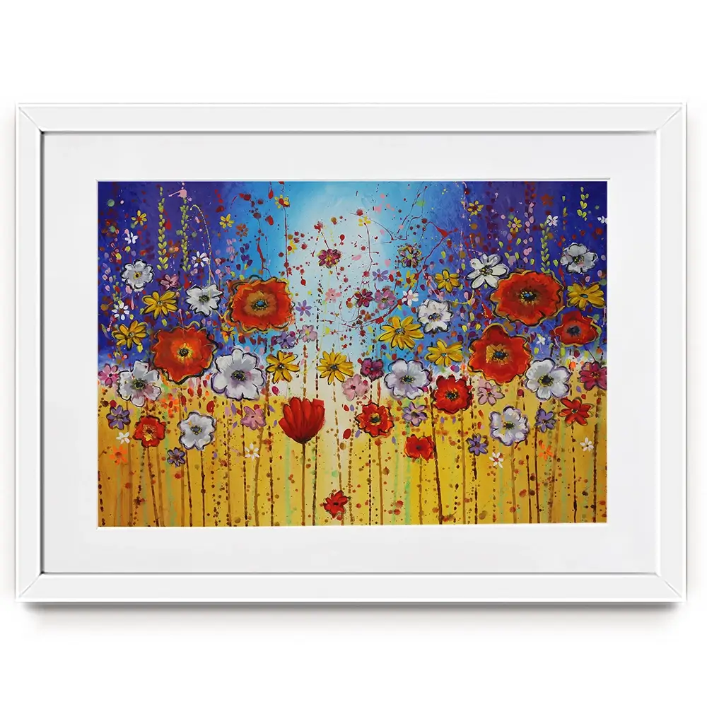 Energy Flowers Framed Art Print Energy Flowers Framed Art Print wall art product Maria Moretti