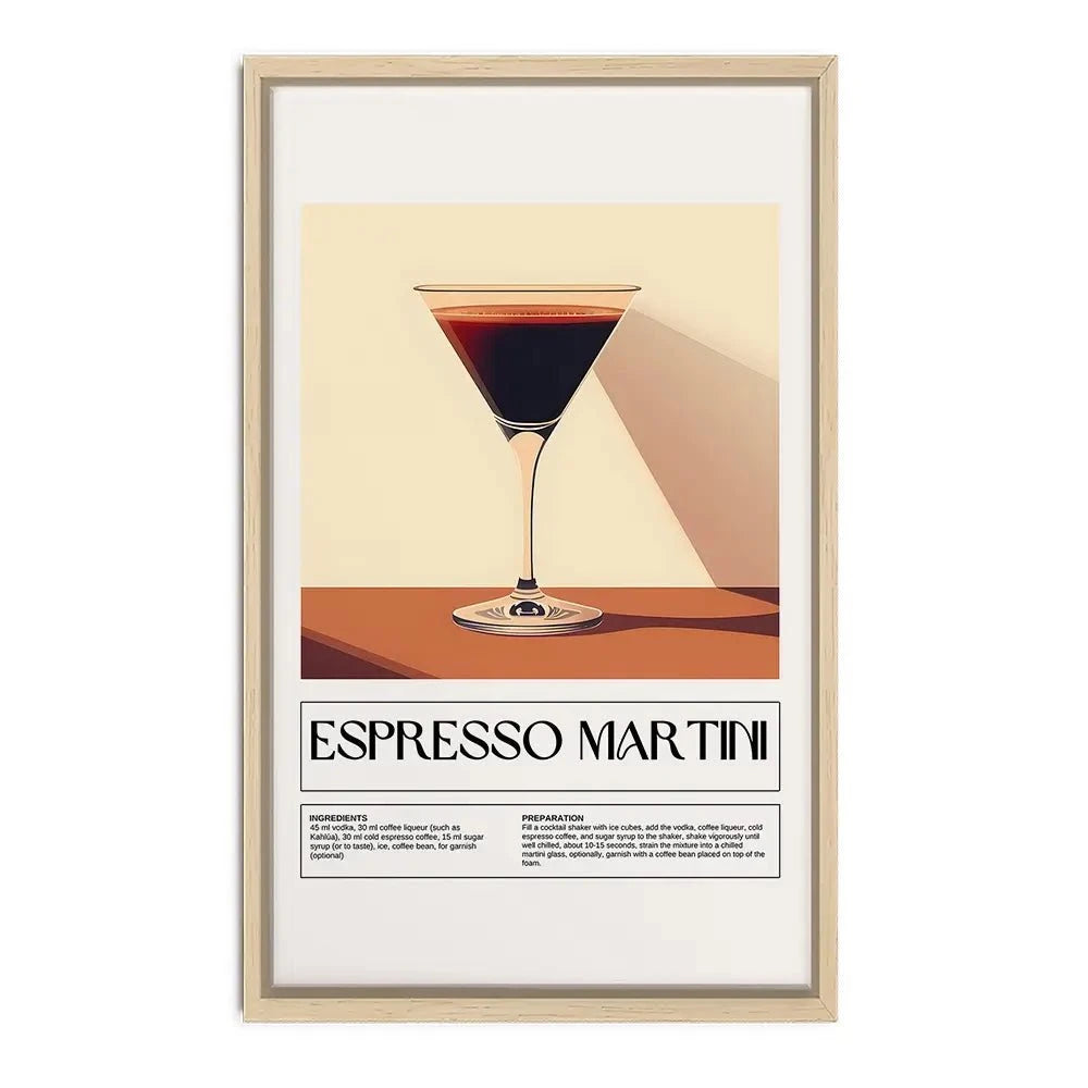 Espresso Martini Recipe Canvas Print Espresso Martini Recipe Canvas Print wall art product Art Print Shop