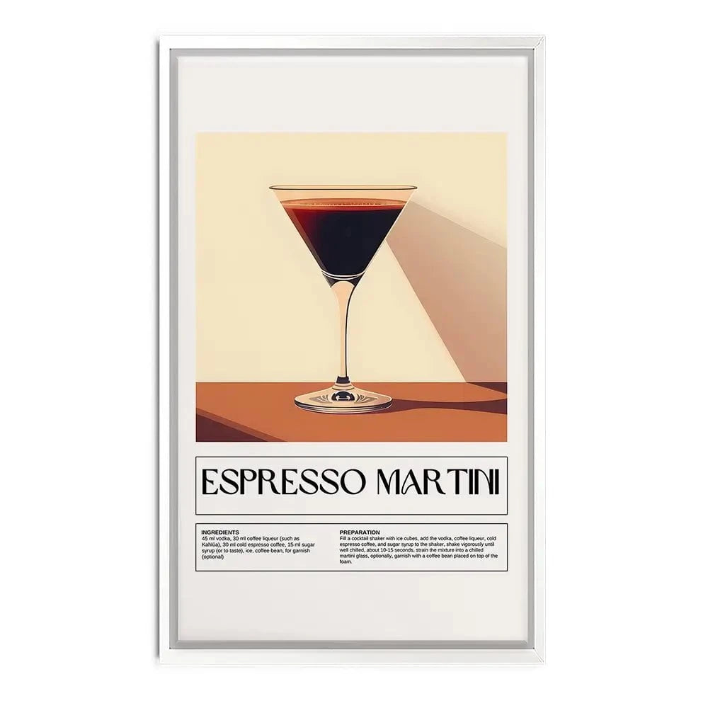 Espresso Martini Recipe Canvas Print Espresso Martini Recipe Canvas Print wall art product Art Print Shop